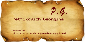 Petrikovich Georgina névjegykártya